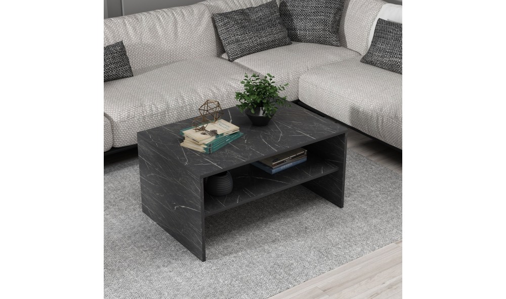 Masuta de cafea, Apollon, Marmura neagra, 90 x 47 x 45 cm