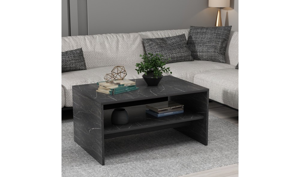 Masuta de cafea, Apollon, Marmura neagra, 90 x 47 x 45 cm