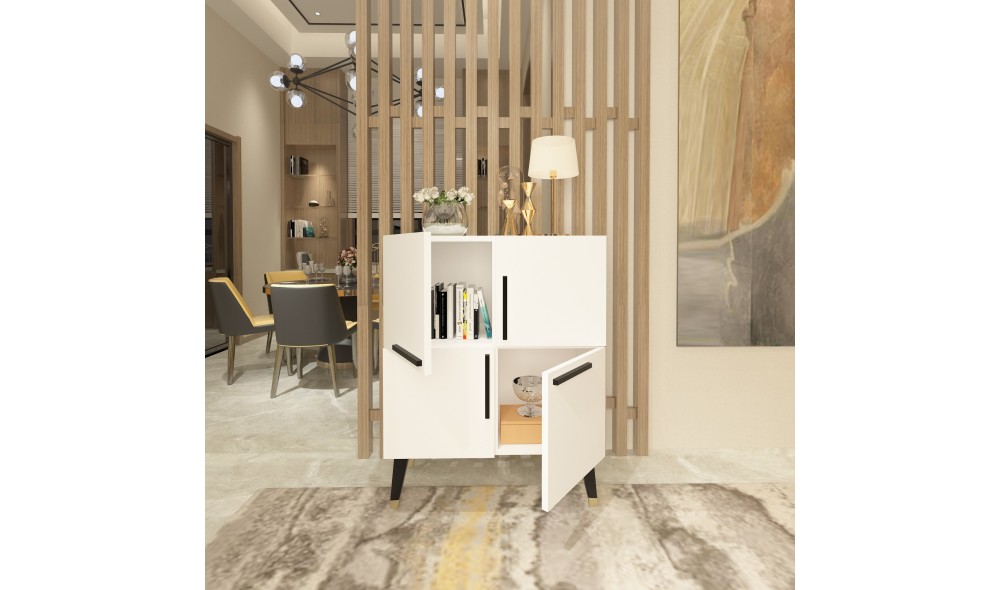 Consola, Makro, Alb, 70 x 90 x 35 cm