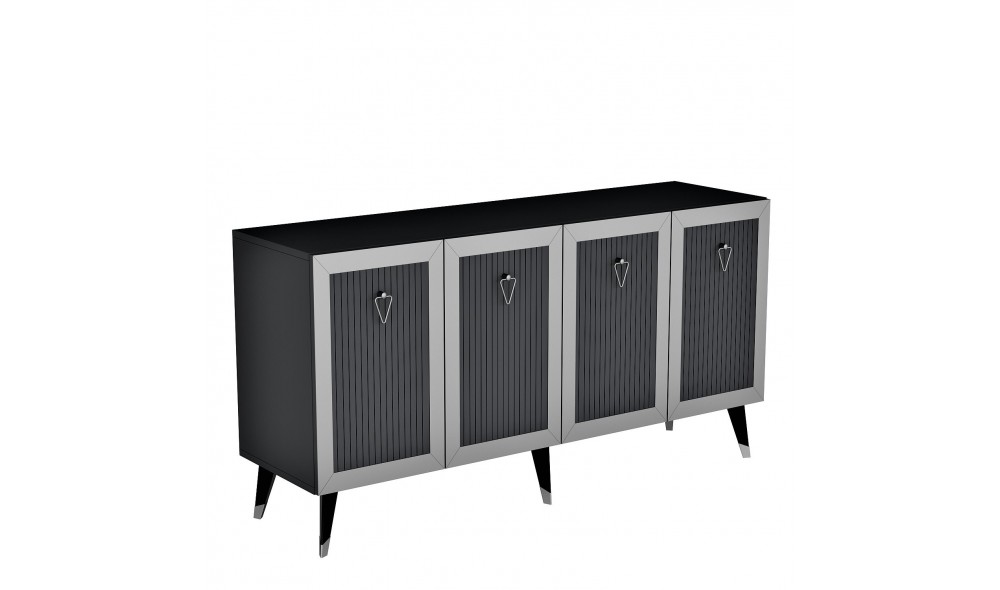 Consola, Bare, AntracitArgint, 150 x 40 x 80 cm