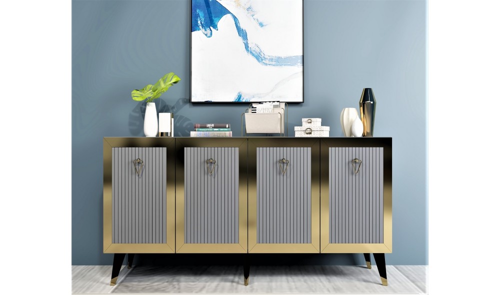 Consola, Bare, AntracitAur, 150 x 40 x 80 cm