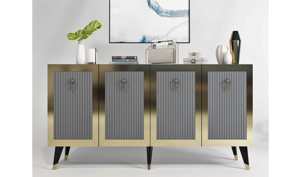 Consola, Bare, AntracitAur, 150 x 40 x 80 cm