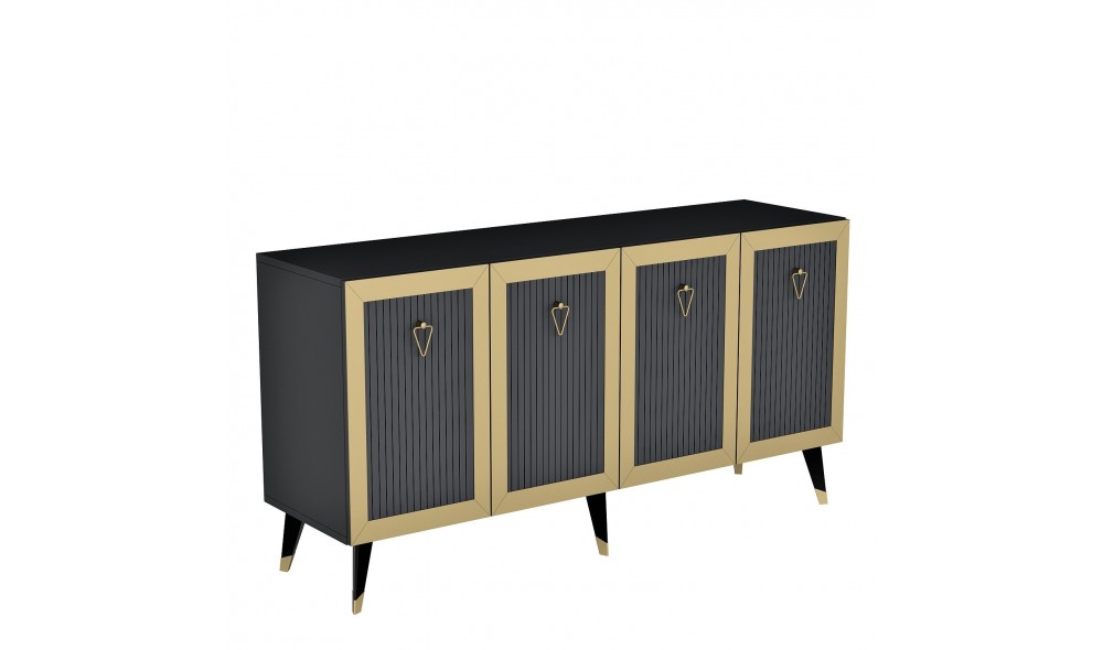 Consola, Bare, AntracitAur, 150 x 40 x 80 cm