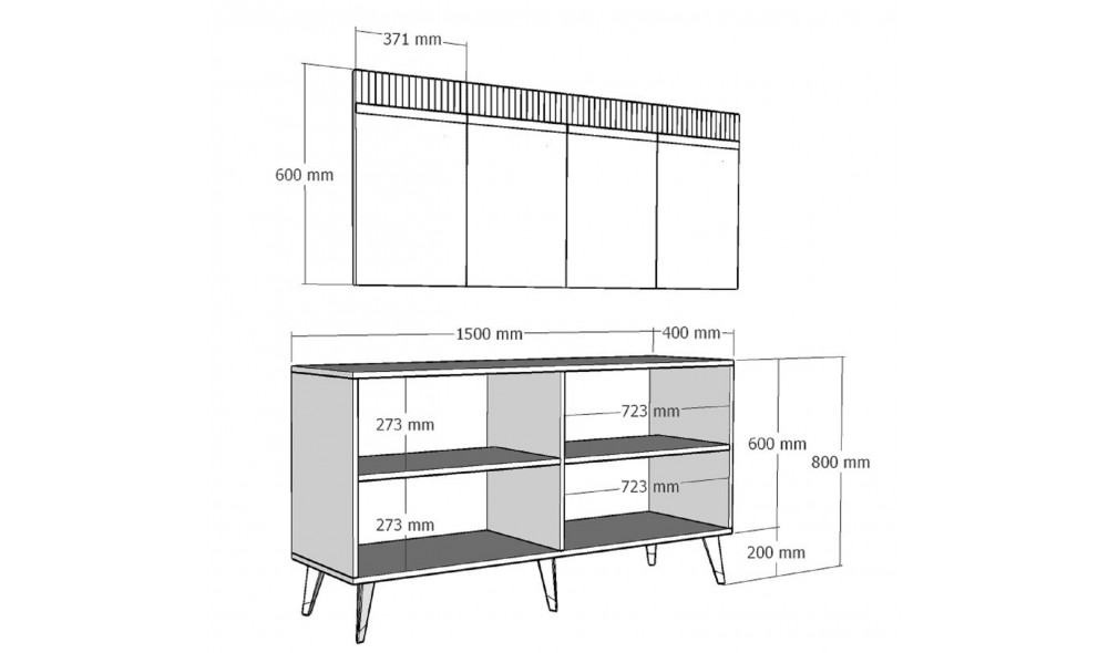 Consola, Defne, AlbAur, 150 x 80 x 40 cm