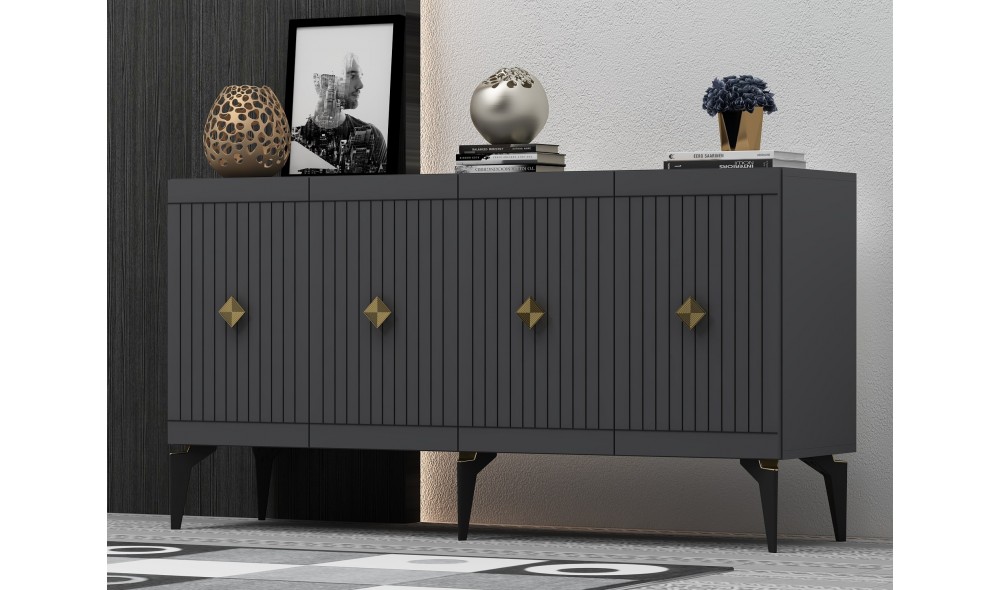 Consola, Midas, AntracitAur, 150 x 79 x 40 cm