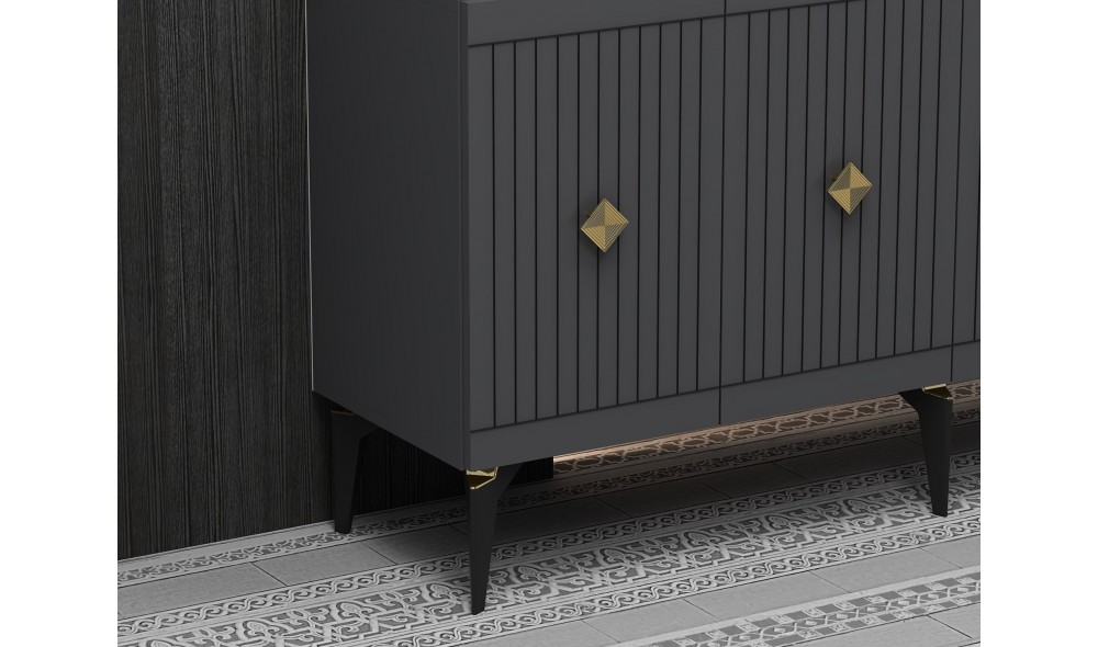 Consola, Midas, AntracitAur, 150 x 79 x 40 cm
