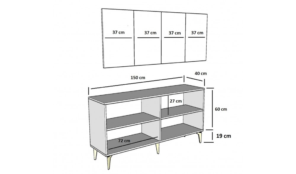 Consola, Midas, AlbAur, 150 x 79 x 40 cm
