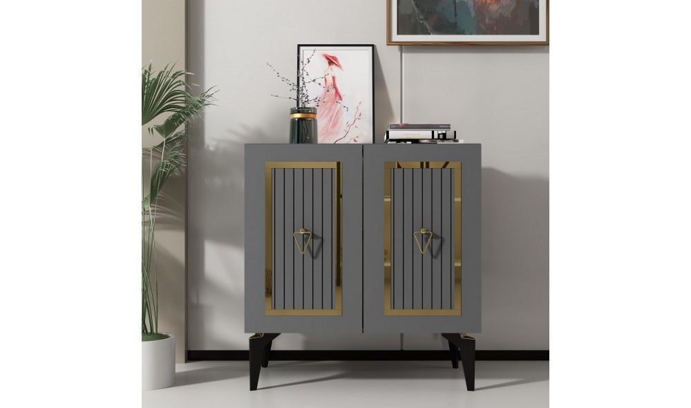 Consola, Capri, AntracitAur, 75 x 79 x 40 cm