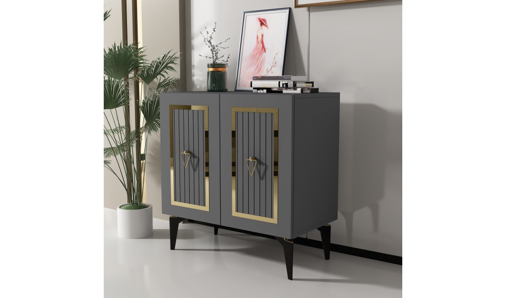 Consola, Capri, AntracitAur, 75 x 79 x 40 cm