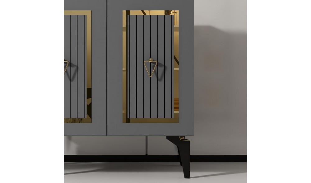 Consola, Capri, AntracitAur, 75 x 79 x 40 cm