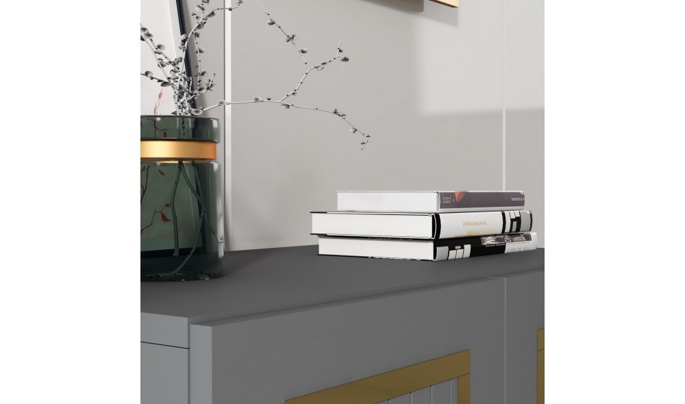 Consola, Capri, AntracitAur, 75 x 79 x 40 cm