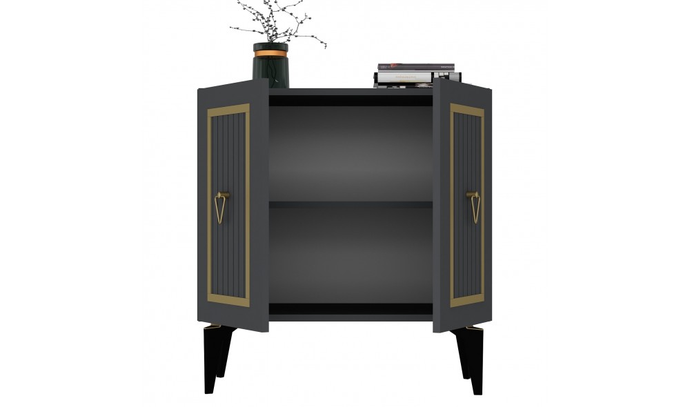 Consola, Capri, AntracitAur, 75 x 79 x 40 cm