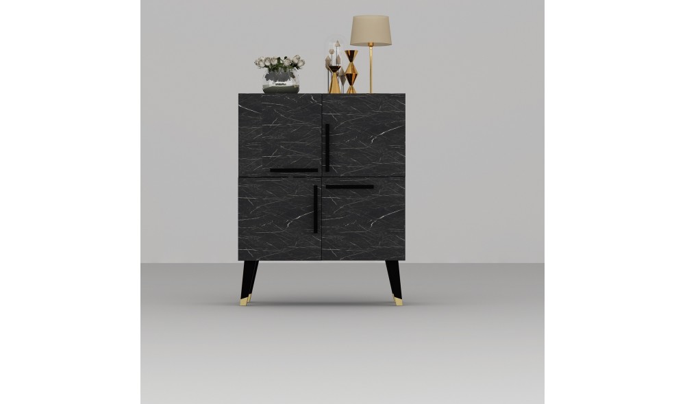 Consola, Makro, Marmura neagra, 70 x 90 x 35 cm