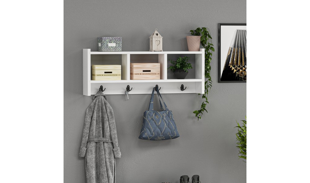 Cuier, Star, Alb, 76 x 35 x 22 cm