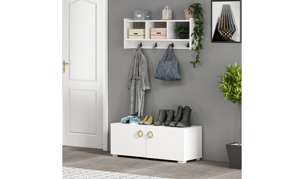 Cuier, Star, Alb, 76 x 35 x 22 cm