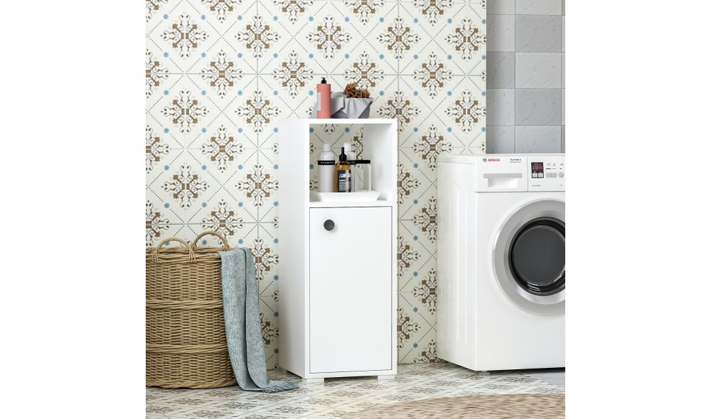 Dulap de baie, Ahu, Alb, 35 x 99 x 35 cm