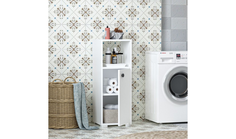 Dulap de baie, Ahu, Alb, 35 x 99 x 35 cm