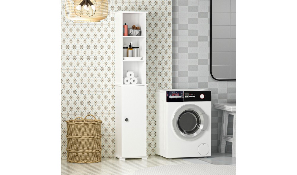 Dulap de baie, Niles, Alb, 33 x 188 x 35 cm