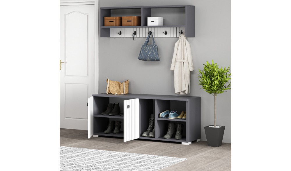 Antreu, Sarandon, AntracitAlb, 120 x 52 x 31 cm