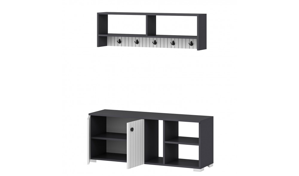 Antreu, Sarandon, AntracitAlb, 120 x 52 x 31 cm