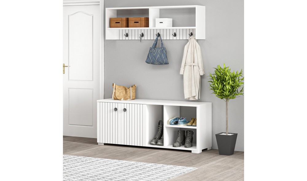 Antreu, Sarandon, Alb, 120 x 52 x 31 cm