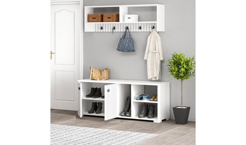 Antreu, Sarandon, Alb, 120 x 52 x 31 cm