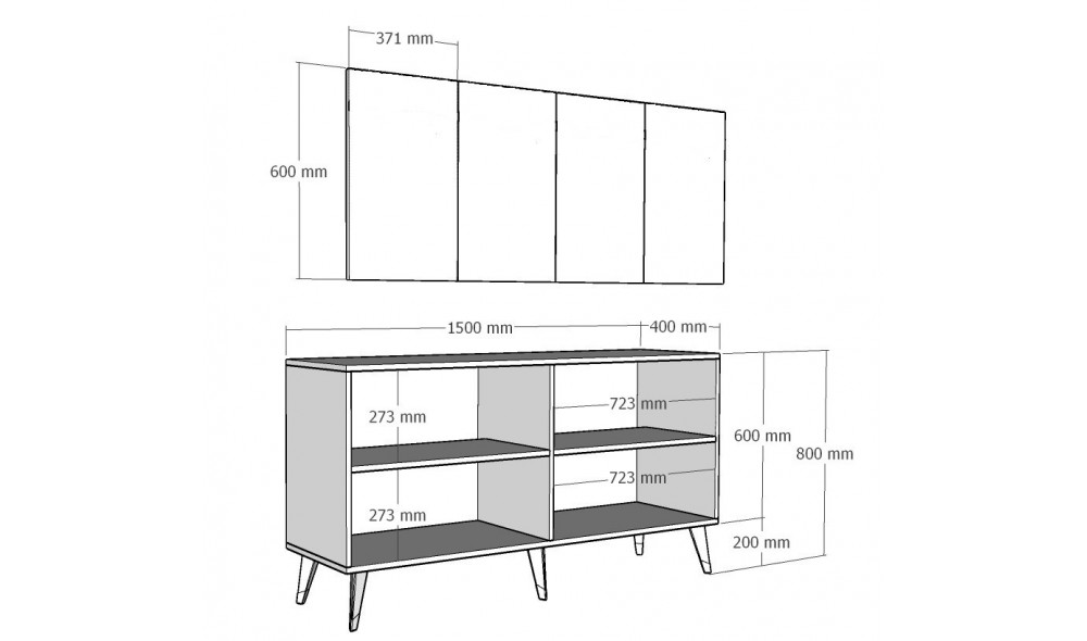 Consola, Isil, AlbAur, 150 x 80 x 40 cm