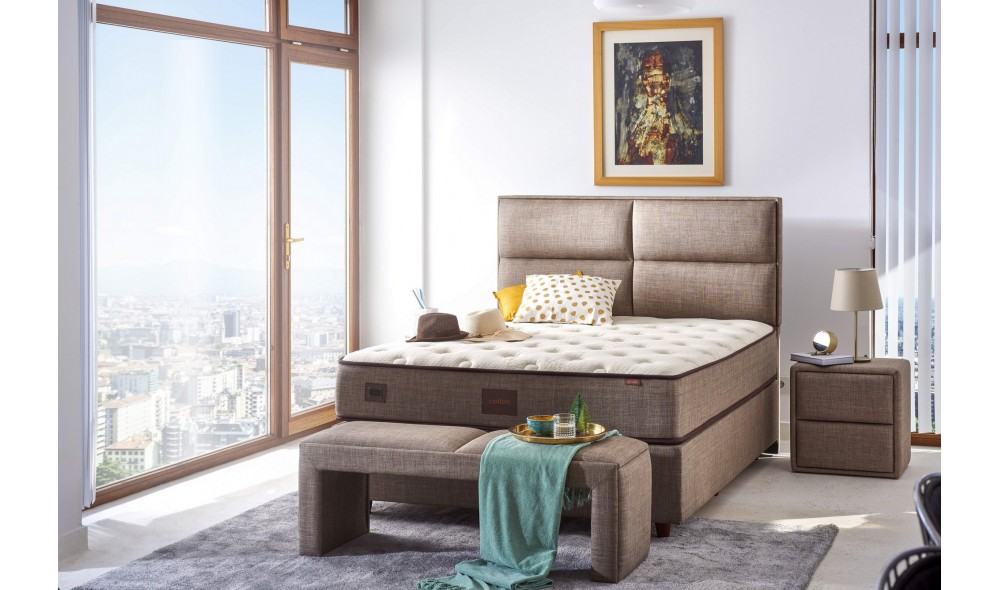 Saltea, Cotton - 90x200 cm, AlbBejMaro