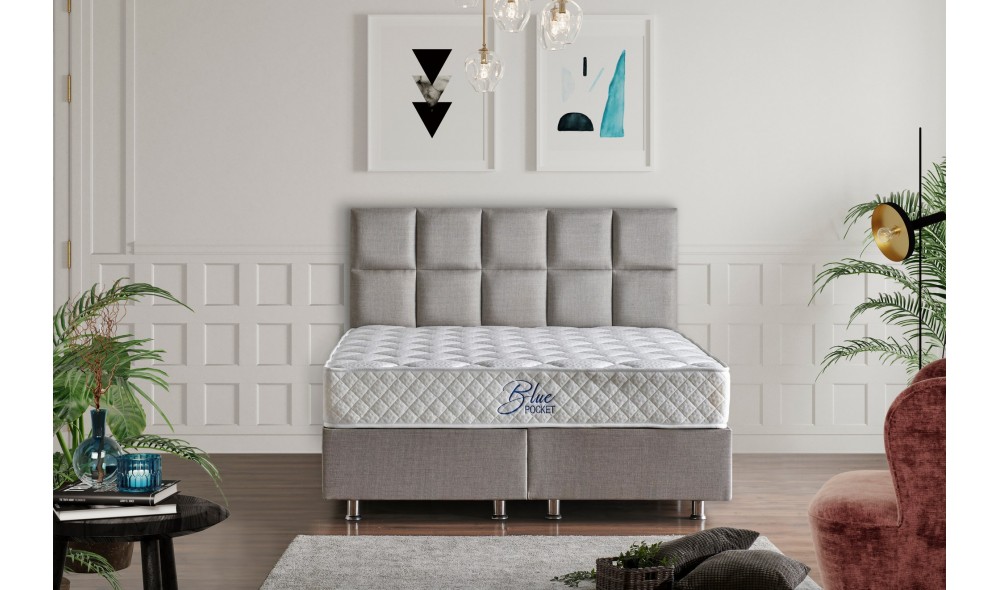 Saltea, Blue Pocket -200x200 cm, Alb