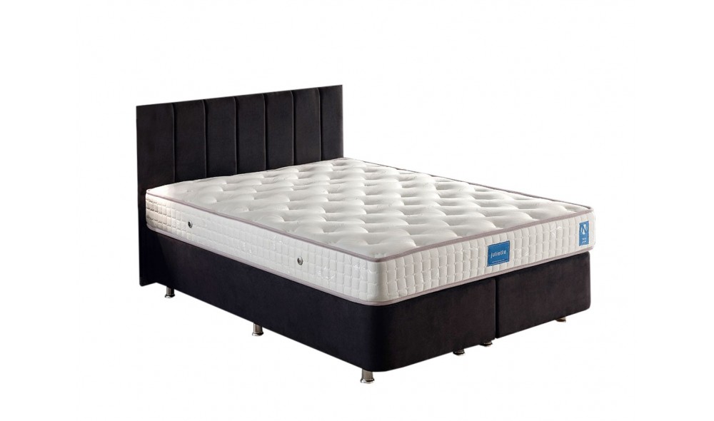 Pat dublu, Ela Double - 160x200 cm, Negru