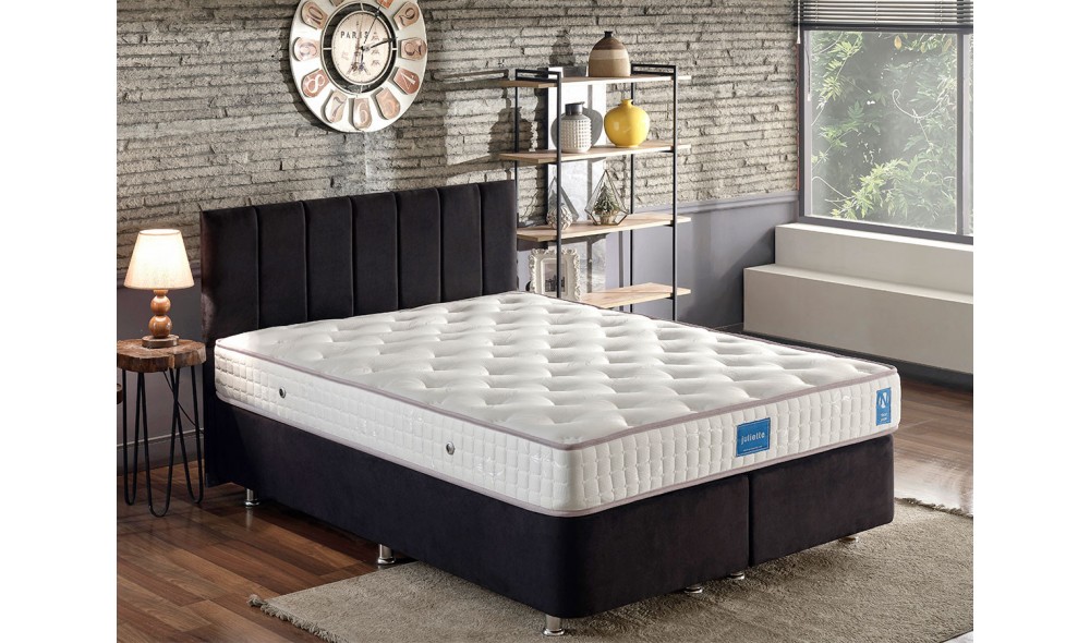 Pat dublu, Ela Double - 150x200 cm, Negru