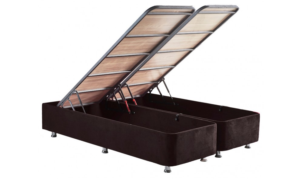 Pat dublu, Ela Double - 140x190 cm, Negru