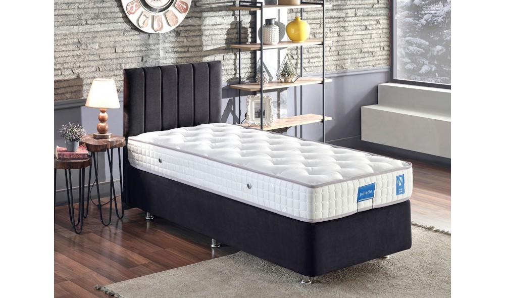 Pat de o persoana, Ela Single - 120x200 cm, Negru