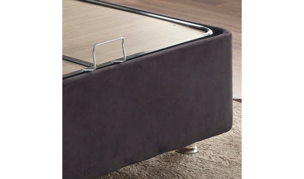 Pat de o persoana, Ela Single - 100x200 cm, Negru