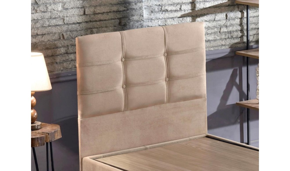 Pat de o persoana, Polo - 100x200 cm, Maro deschis