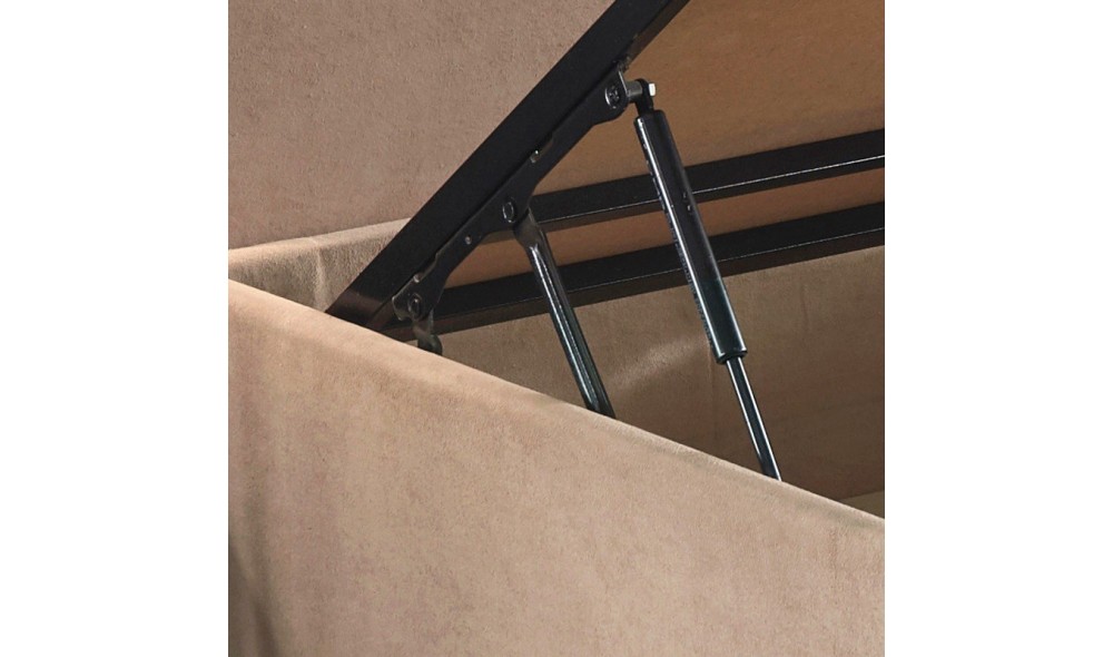 Pat de o persoana, Polo - 100x200 cm, Maro deschis