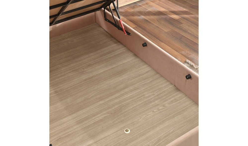 Pat de o persoana, Polo - 90x190 cm, Maro deschis