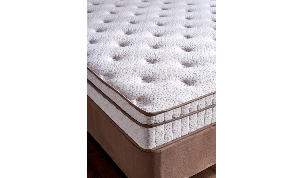 Pat de o persoana cu saltea, Helen - 120x200 cm, Maro deschis