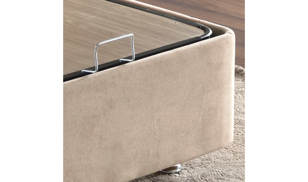 Pat dublu, Ela Double - 180x200 cm, Maro deschis