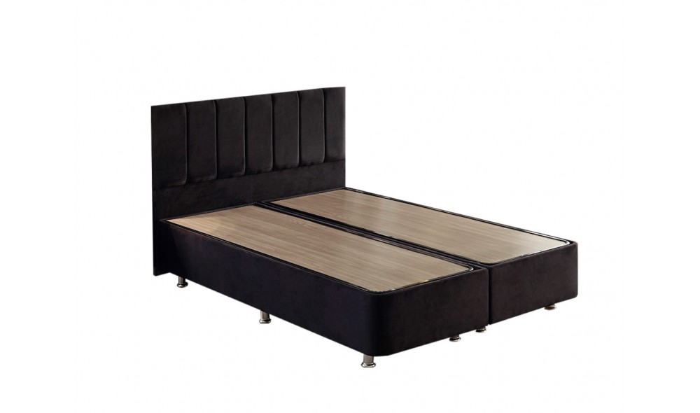 Pat dublu, Ela Double - 180x200 cm, Negru