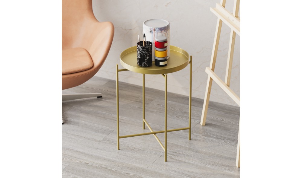 Masuta de cafea, Shb-007-A, Aur, 46 x 56 x 46 cm