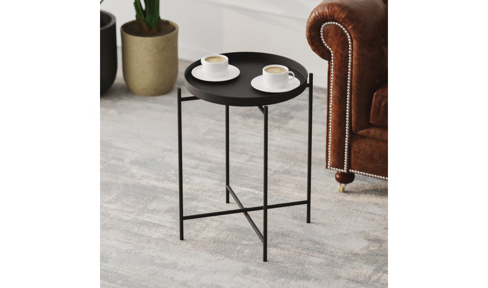 Masuta de cafea, Shb-007, Negru, 46 x 56 x 46 cm