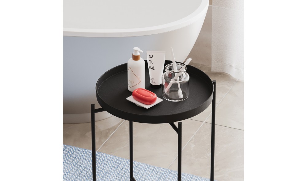 Masuta de cafea, Shb-007, Negru, 46 x 56 x 46 cm