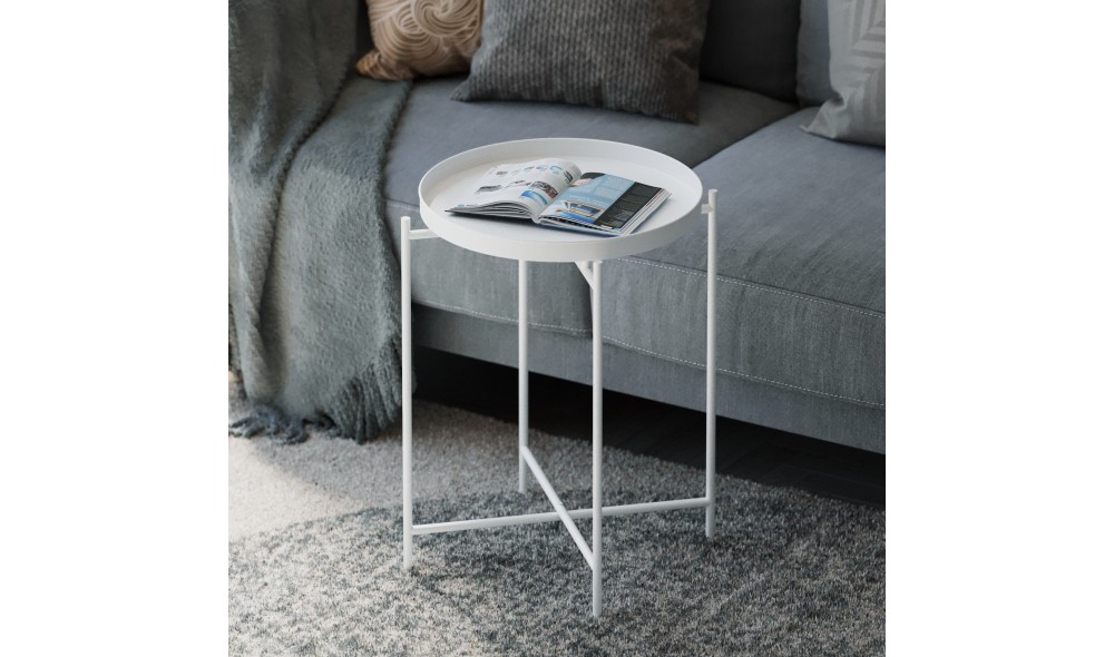 Masuta de cafea, Shb-007-B, Alb, 46 x 56 x 46 cm