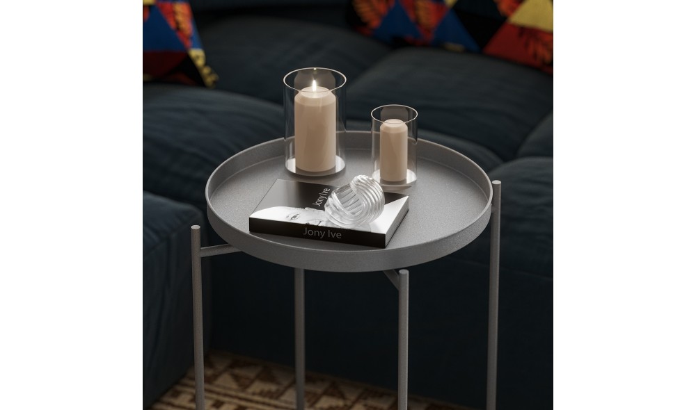 Masuta de cafea, Shb-007-C, Gri, 46 x 56 x 46 cm