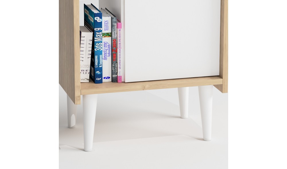 Dulap multifunctional, Lagomood Ruby, StejarAlb, 50 x 140 x 30 cm