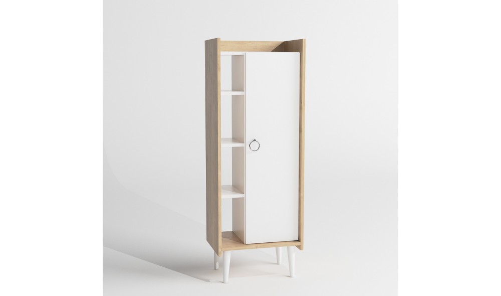 Dulap multifunctional, Lagomood Ruby, StejarAlb, 50 x 140 x 30 cm