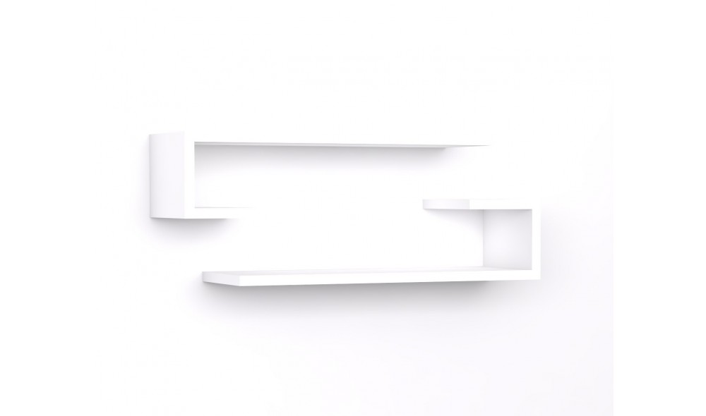 Raft de perete, Eldo, Alb, 60 x 15 x 20 cm