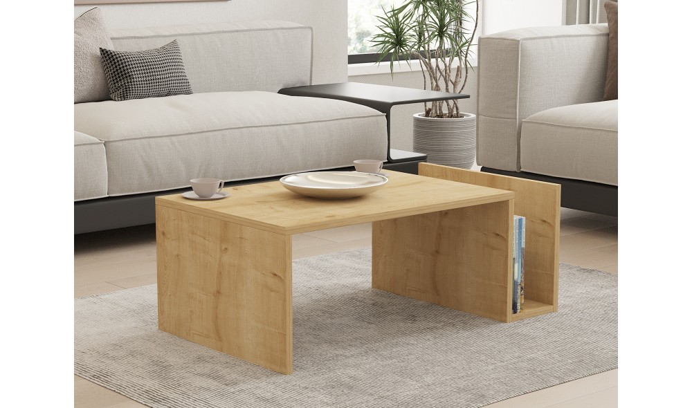 Masuta de cafea, Memo, Stejar safir, 87 x 32 x 50 cm