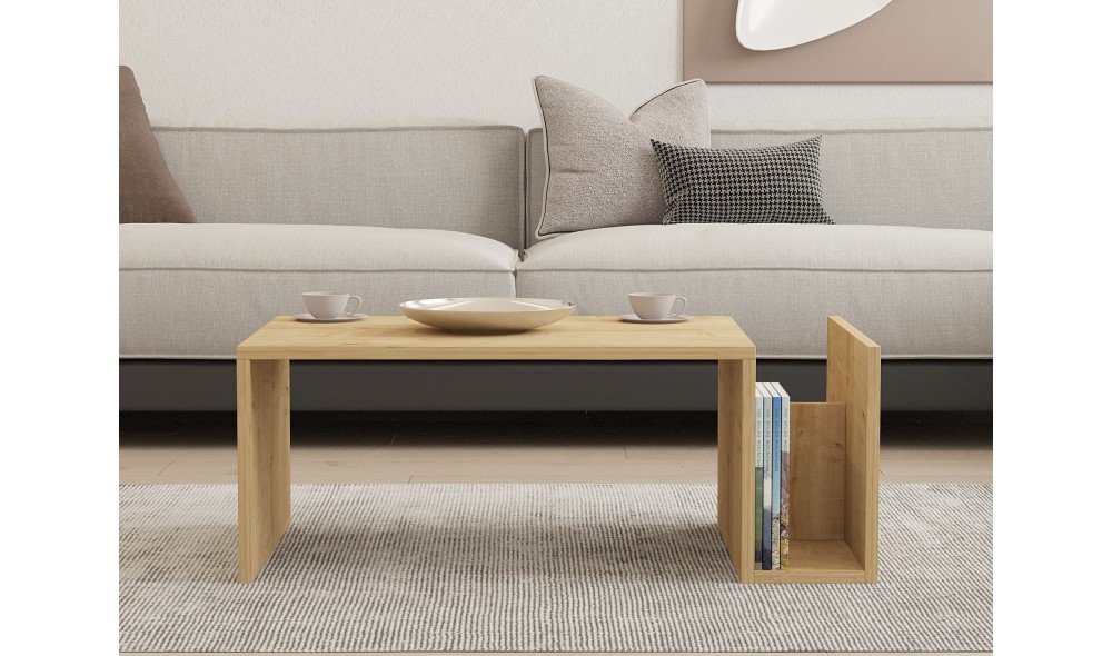 Masuta de cafea, Memo, Stejar safir, 87 x 32 x 50 cm